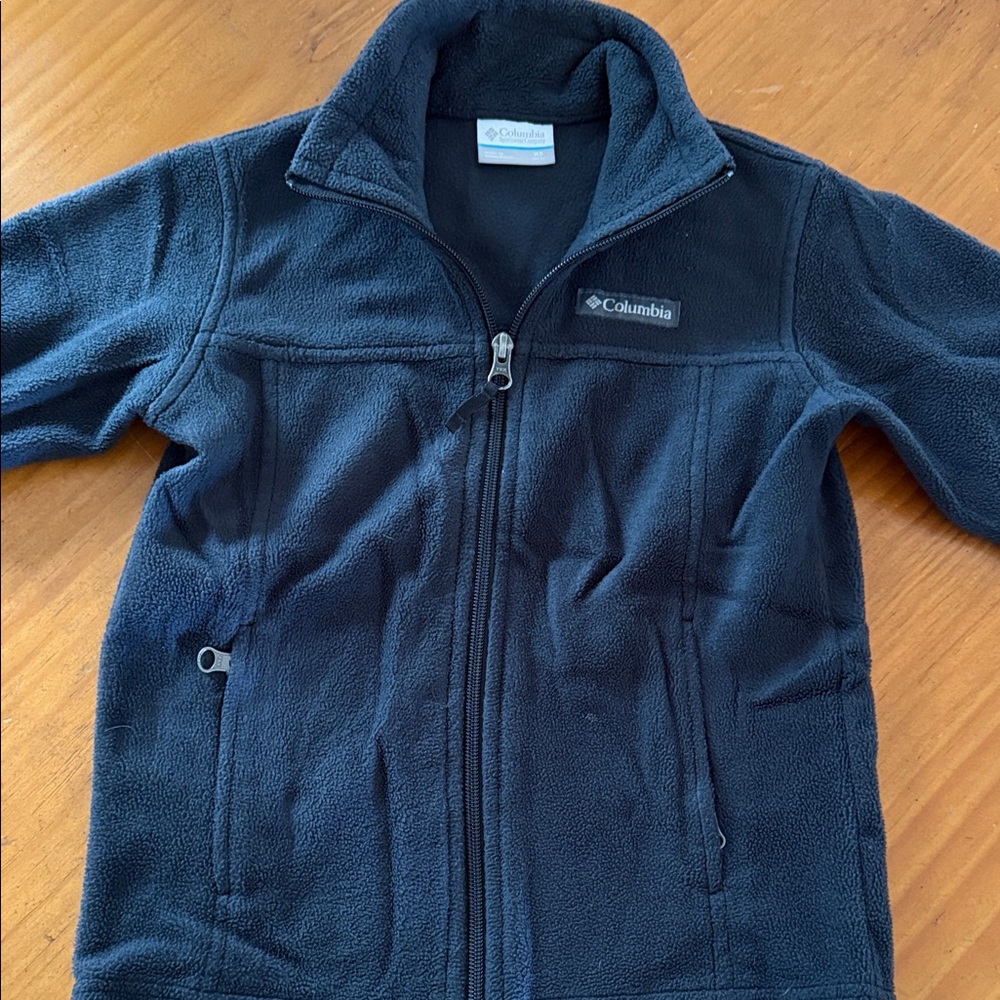 Columbia Kids Black Fleece Jacket with Full Zip